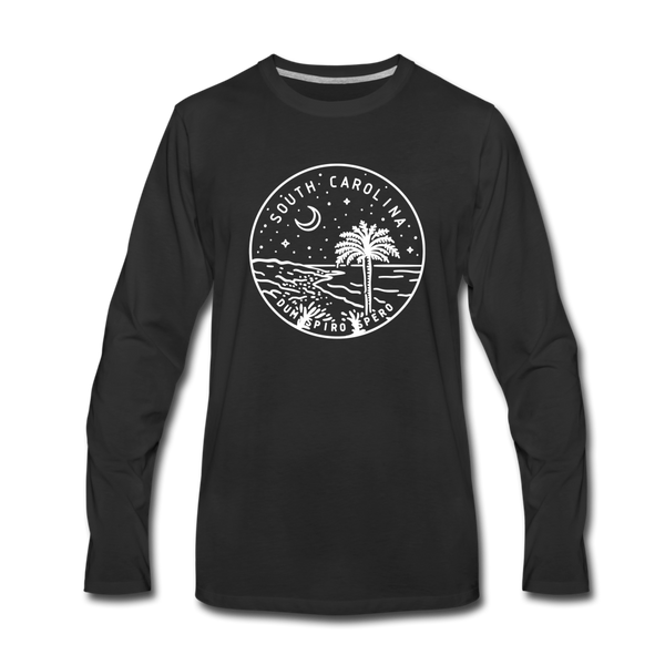 South Carolina Long Sleeve T-Shirt - State Design Unisex South Carolina Long Sleeve Shirt - black