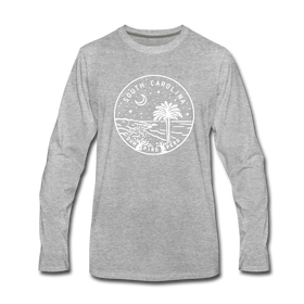 South Carolina Long Sleeve T-Shirt - State Design Unisex South Carolina Long Sleeve Shirt - heather gray