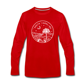 South Carolina Long Sleeve T-Shirt - State Design Unisex South Carolina Long Sleeve Shirt - red