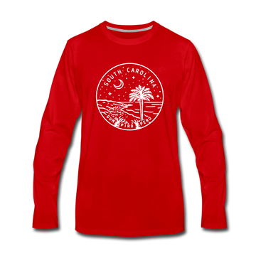 South Carolina Long Sleeve T-Shirt - State Design Unisex South Carolina Long Sleeve Shirt - red