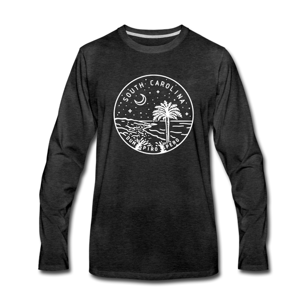 South Carolina Long Sleeve T-Shirt - State Design Unisex South Carolina Long Sleeve Shirt - charcoal gray
