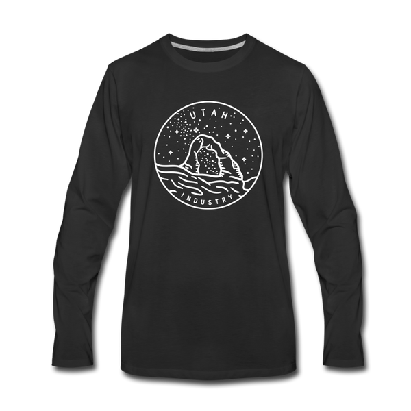 Utah Long Sleeve T-Shirt - State Design Unisex Utah Long Sleeve Shirt - black