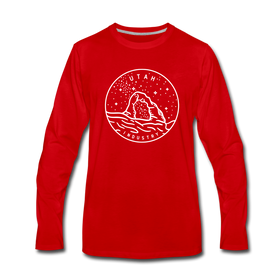 Utah Long Sleeve T-Shirt - State Design Unisex Utah Long Sleeve Shirt - red