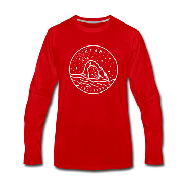 Utah Long Sleeve T-Shirt - State Design Unisex Utah Long Sleeve Shirt - red