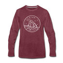 Utah Long Sleeve T-Shirt - State Design Unisex Utah Long Sleeve Shirt - heather burgundy