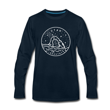 Utah Long Sleeve T-Shirt - State Design Unisex Utah Long Sleeve Shirt - deep navy