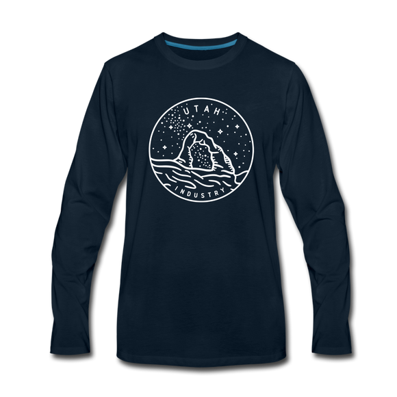 Utah Long Sleeve T-Shirt - State Design Unisex Utah Long Sleeve Shirt - deep navy