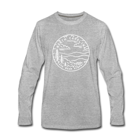 North Carolina Long Sleeve T-Shirt - State Design Unisex North Carolina Long Sleeve Shirt - heather gray
