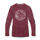 North Carolina Long Sleeve T-Shirt - State Design Unisex North Carolina Long Sleeve Shirt - heather burgundy