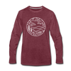 North Carolina Long Sleeve T-Shirt - State Design Unisex North Carolina Long Sleeve Shirt - heather burgundy