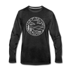 North Carolina Long Sleeve T-Shirt - State Design Unisex North Carolina Long Sleeve Shirt - charcoal gray