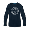 North Carolina Long Sleeve T-Shirt - State Design Unisex North Carolina Long Sleeve Shirt - deep navy