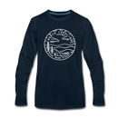 North Carolina Long Sleeve T-Shirt - State Design Unisex North Carolina Long Sleeve Shirt - deep navy