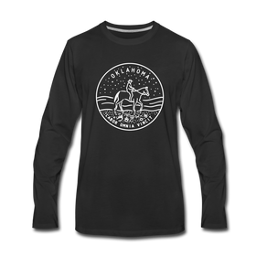 Oklahoma Long Sleeve T-Shirt - State Design Unisex Oklahoma Long Sleeve Shirt - black