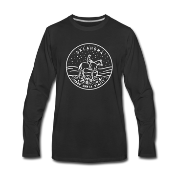 Oklahoma Long Sleeve T-Shirt - State Design Unisex Oklahoma Long Sleeve Shirt - black