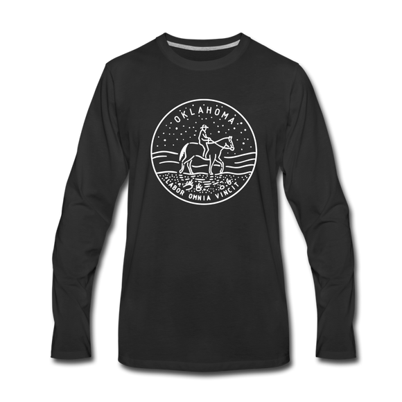 Oklahoma Long Sleeve T-Shirt - State Design Unisex Oklahoma Long Sleeve Shirt - black