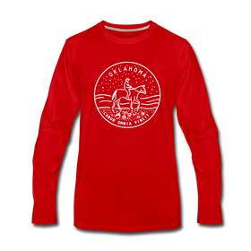 Oklahoma Long Sleeve T-Shirt - State Design Unisex Oklahoma Long Sleeve Shirt - red