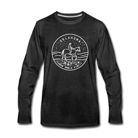 Oklahoma Long Sleeve T-Shirt - State Design Unisex Oklahoma Long Sleeve Shirt - charcoal gray