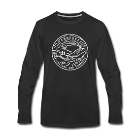 Tennessee Long Sleeve T-Shirt - State Design Unisex Tennessee Long Sleeve Shirt - black