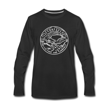 Tennessee Long Sleeve T-Shirt - State Design Unisex Tennessee Long Sleeve Shirt - black