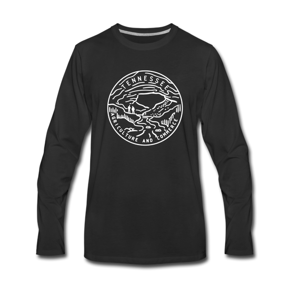 Tennessee Long Sleeve T-Shirt - State Design Unisex Tennessee Long Sleeve Shirt - black