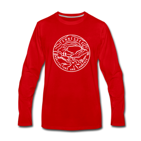 Tennessee Long Sleeve T-Shirt - State Design Unisex Tennessee Long Sleeve Shirt - red