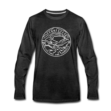Tennessee Long Sleeve T-Shirt - State Design Unisex Tennessee Long Sleeve Shirt - charcoal gray