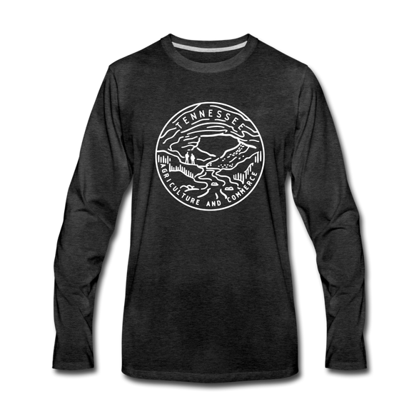 Tennessee Long Sleeve T-Shirt - State Design Unisex Tennessee Long Sleeve Shirt - charcoal gray