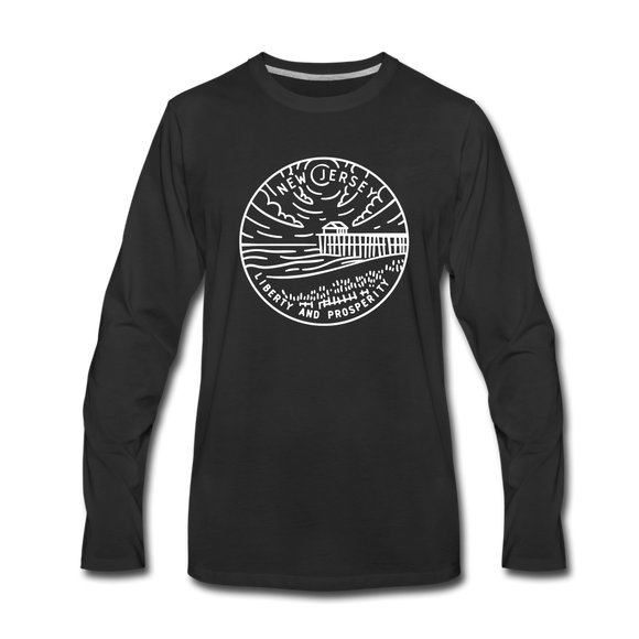 New Jersey Long Sleeve T-Shirt - State Design Unisex New Jersey Long Sleeve Shirt - black