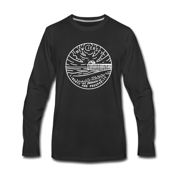 New Jersey Long Sleeve T-Shirt - State Design Unisex New Jersey Long Sleeve Shirt - black