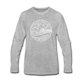 New Jersey Long Sleeve T-Shirt - State Design Unisex New Jersey Long Sleeve Shirt - heather gray