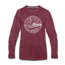 New Jersey Long Sleeve T-Shirt - State Design Unisex New Jersey Long Sleeve Shirt - heather burgundy