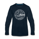 New Jersey Long Sleeve T-Shirt - State Design Unisex New Jersey Long Sleeve Shirt - deep navy