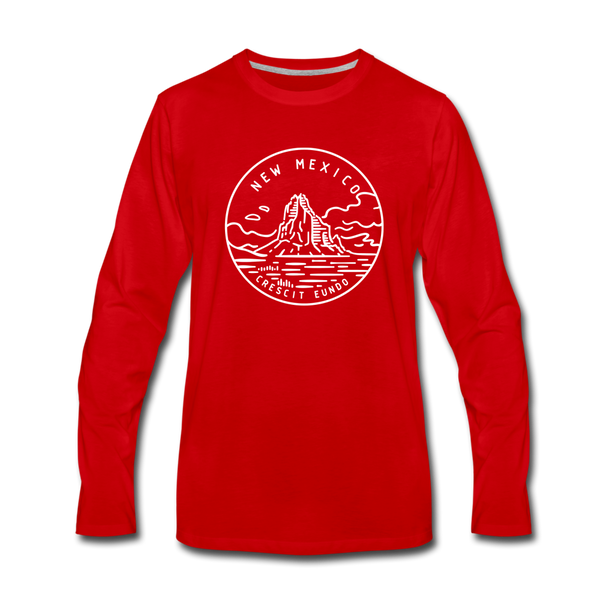 New Mexico Long Sleeve T-Shirt - State Design Unisex New Mexico Long Sleeve Shirt - red