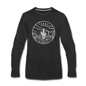 Texas Long Sleeve T-Shirt - State Design Unisex Texas Long Sleeve Shirt - black