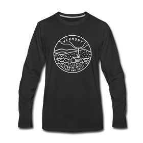 Vermont Long Sleeve T-Shirt - State Design Unisex Vermont Long Sleeve Shirt - black