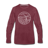 Vermont Long Sleeve T-Shirt - State Design Unisex Vermont Long Sleeve Shirt - heather burgundy