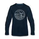 Vermont Long Sleeve T-Shirt - State Design Unisex Vermont Long Sleeve Shirt - deep navy