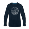 Vermont Long Sleeve T-Shirt - State Design Unisex Vermont Long Sleeve Shirt - deep navy