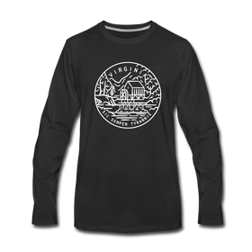 Virginia Long Sleeve T-Shirt - State Design Unisex Virginia Long Sleeve Shirt - black
