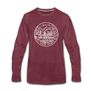 Virginia Long Sleeve T-Shirt - State Design Unisex Virginia Long Sleeve Shirt - heather burgundy