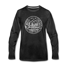 Virginia Long Sleeve T-Shirt - State Design Unisex Virginia Long Sleeve Shirt - charcoal gray