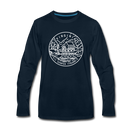 Virginia Long Sleeve T-Shirt - State Design Unisex Virginia Long Sleeve Shirt - deep navy