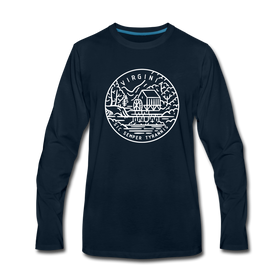 Virginia Long Sleeve T-Shirt - State Design Unisex Virginia Long Sleeve Shirt - deep navy