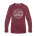 Wyoming Long Sleeve T-Shirt - State Design Unisex Wyoming Long Sleeve Shirt - heather burgundy