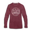 Wyoming Long Sleeve T-Shirt - State Design Unisex Wyoming Long Sleeve Shirt - heather burgundy