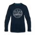 Wyoming Long Sleeve T-Shirt - State Design Unisex Wyoming Long Sleeve Shirt - deep navy