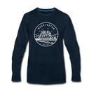 Washington Long Sleeve T-Shirt - State Design Unisex Washington Long Sleeve Shirt - deep navy