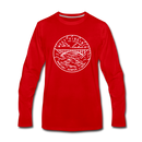 West Virginia Long Sleeve T-Shirt - State Design Unisex West Virginia Long Sleeve Shirt - red