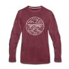 West Virginia Long Sleeve T-Shirt - State Design Unisex West Virginia Long Sleeve Shirt - heather burgundy